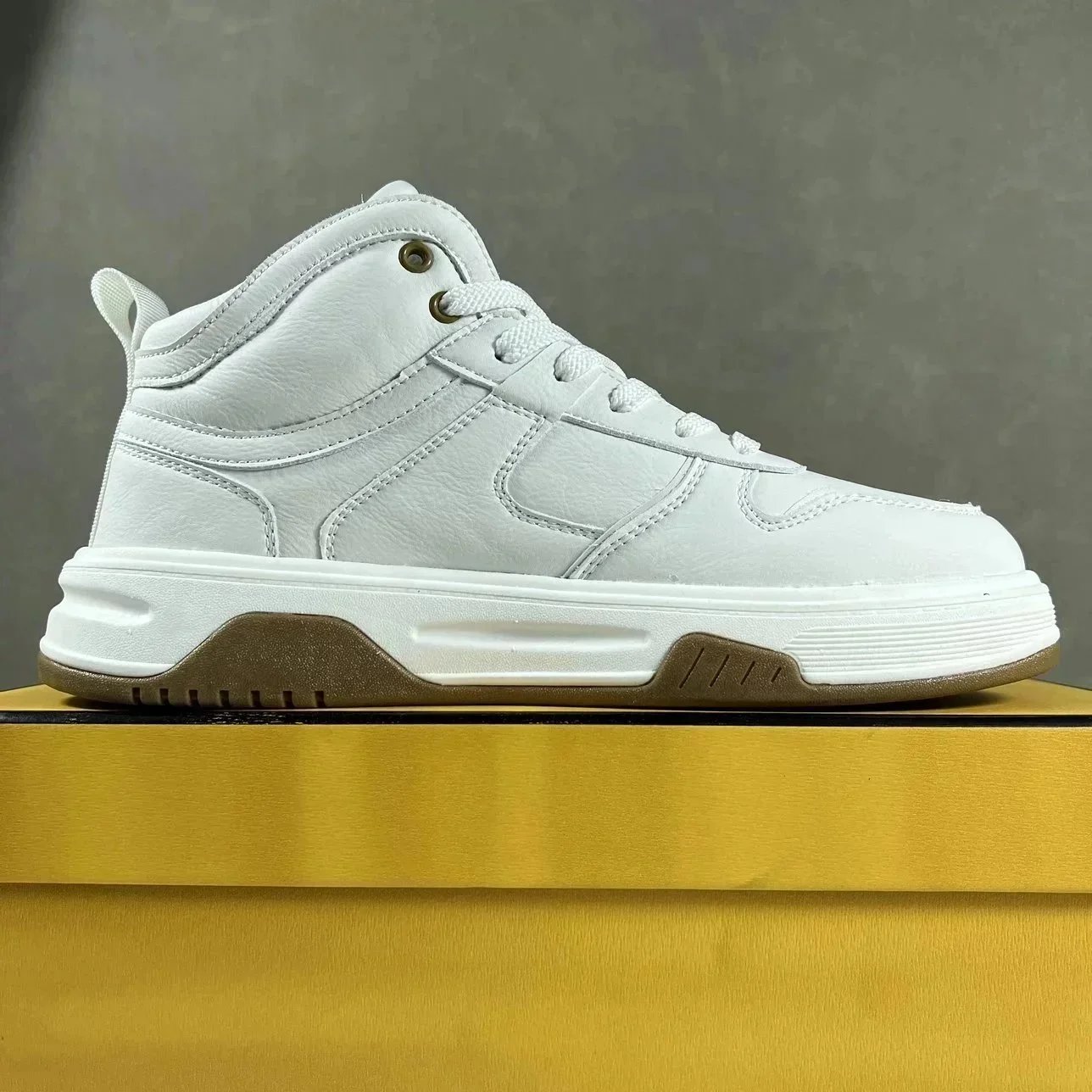 FNEIDL High Top White Black Casual Sneakers