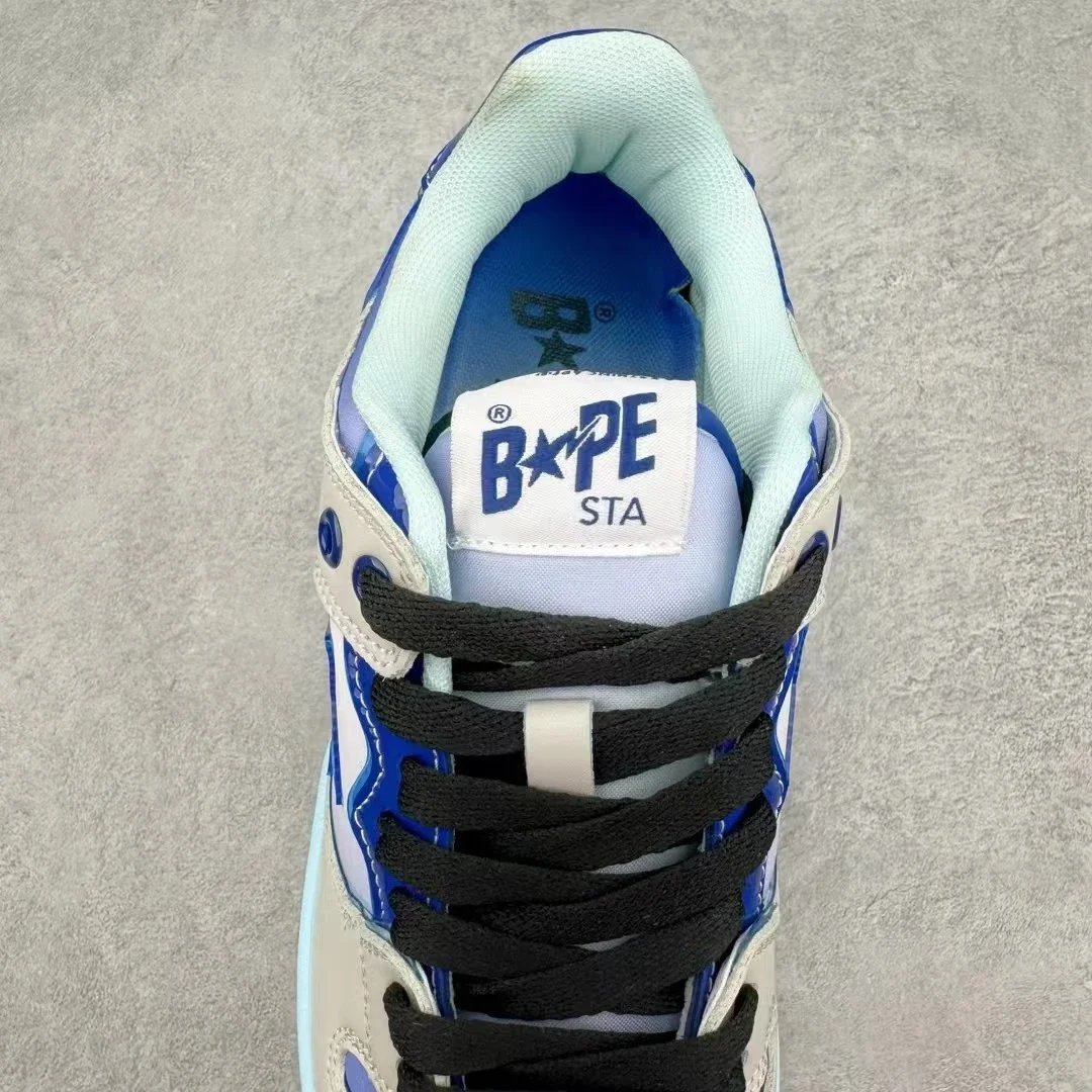 A Bathing Ape Bapesta Purple White Star Logo Low Top Sneakers