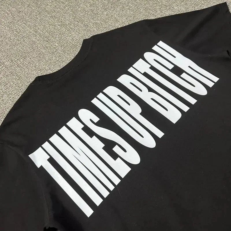 Black Graphic Tee Bomb Print Streetwear T-Shirt