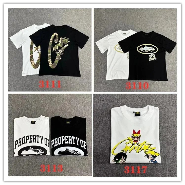 Corteiz Graphic Print Black White Streetwear T-Shirt