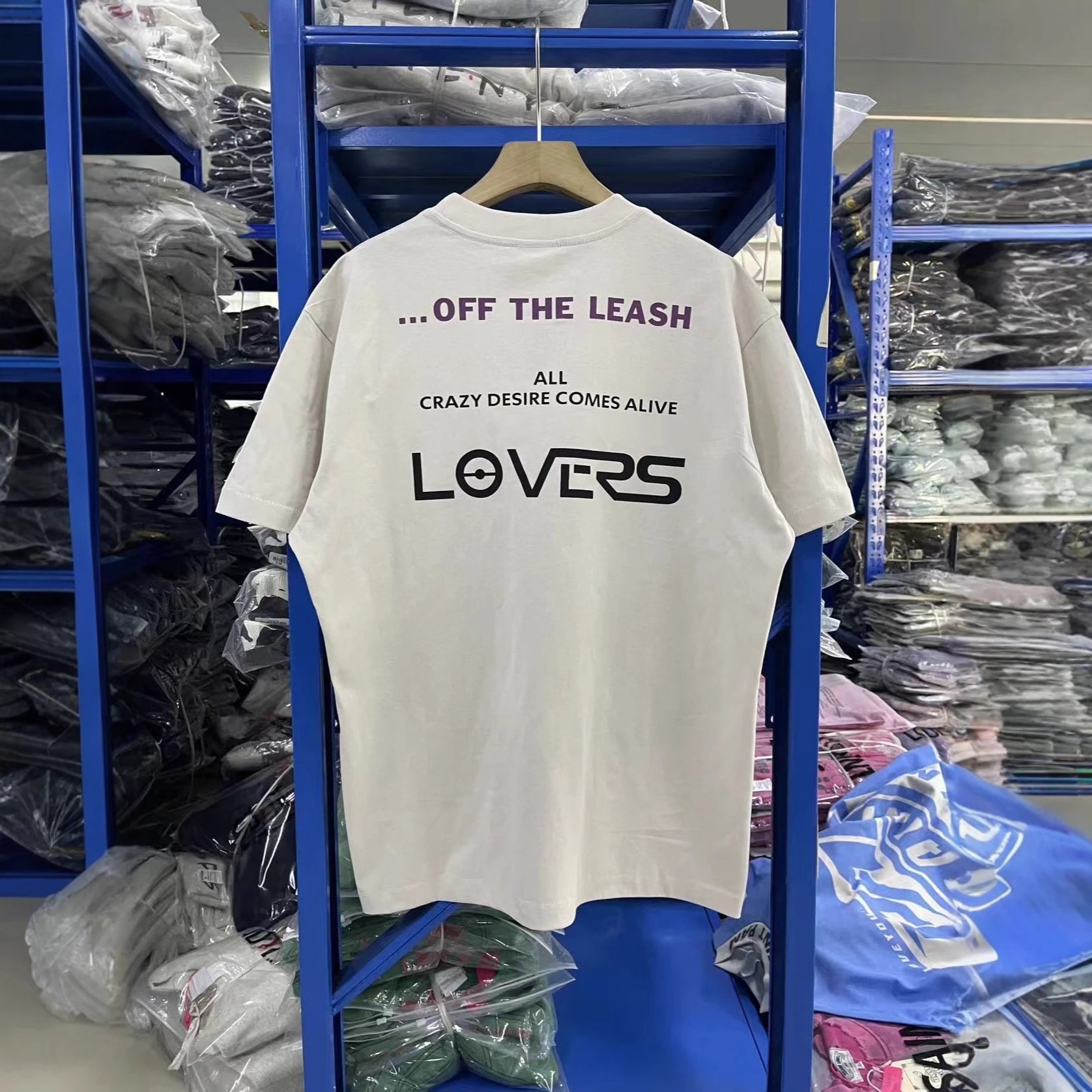 LOVERS Off The Leash White Graphic Streetwear T-Shirt