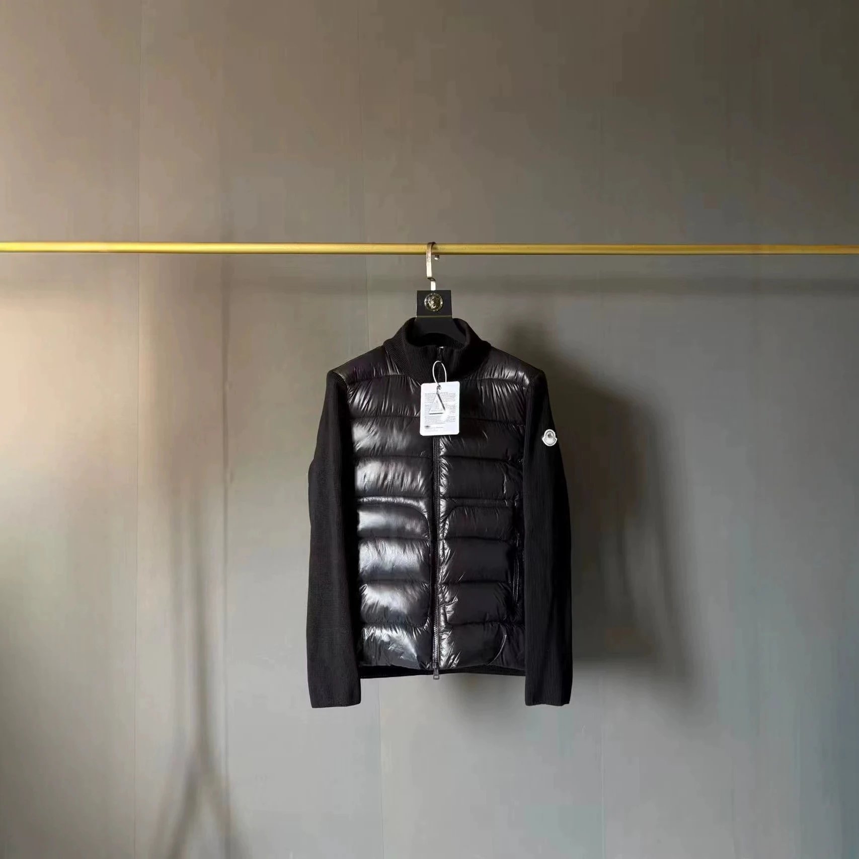 Moncler Hybrid Black Quilted Puffer Jacket