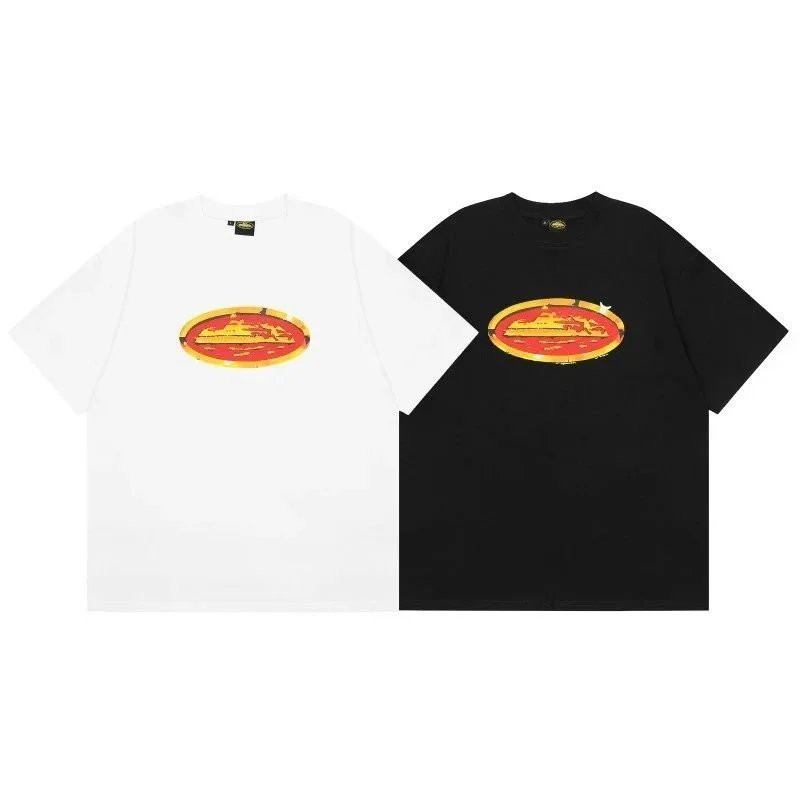 Cortez Boat Graphic Print Black White Pink Red Casual T-Shirt