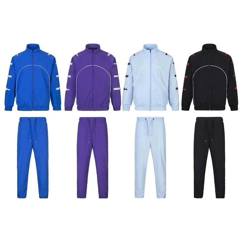 Sportswear Track Jacket And Pants Set Blue Purple Light Blue Black Athletic