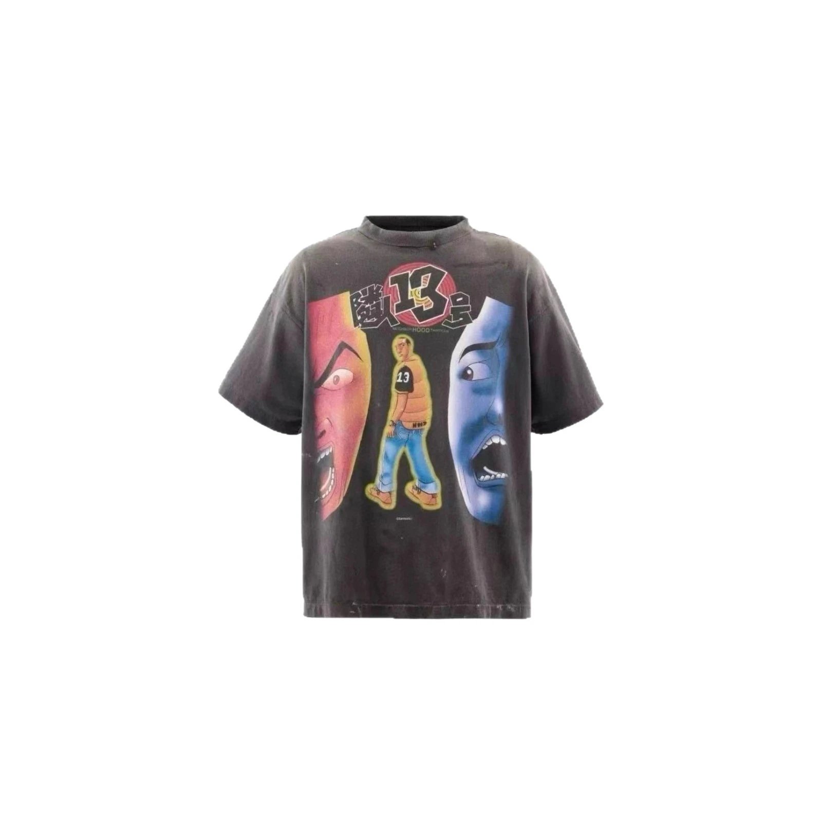 Black Oversized Graphic Print T-Shirt