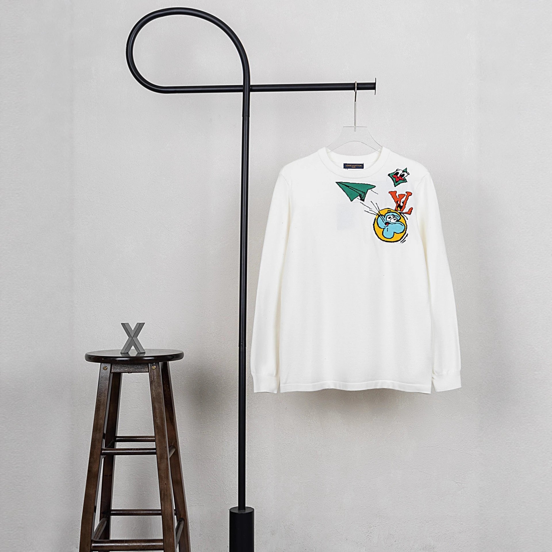 Louis Vuitton Monogram Gray Crewneck Knit Sweater