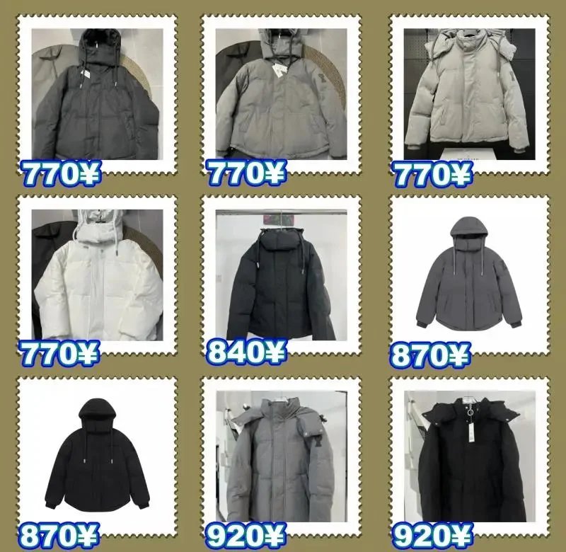 Puffer Jacket Gray White Black Light Blue Charcoal Hooded Winter Coat