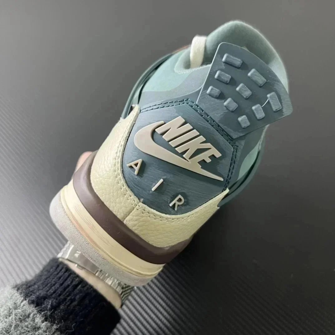 Nike Air Jordan 4 Mint Green White Brown Retro Basketball Sneakers