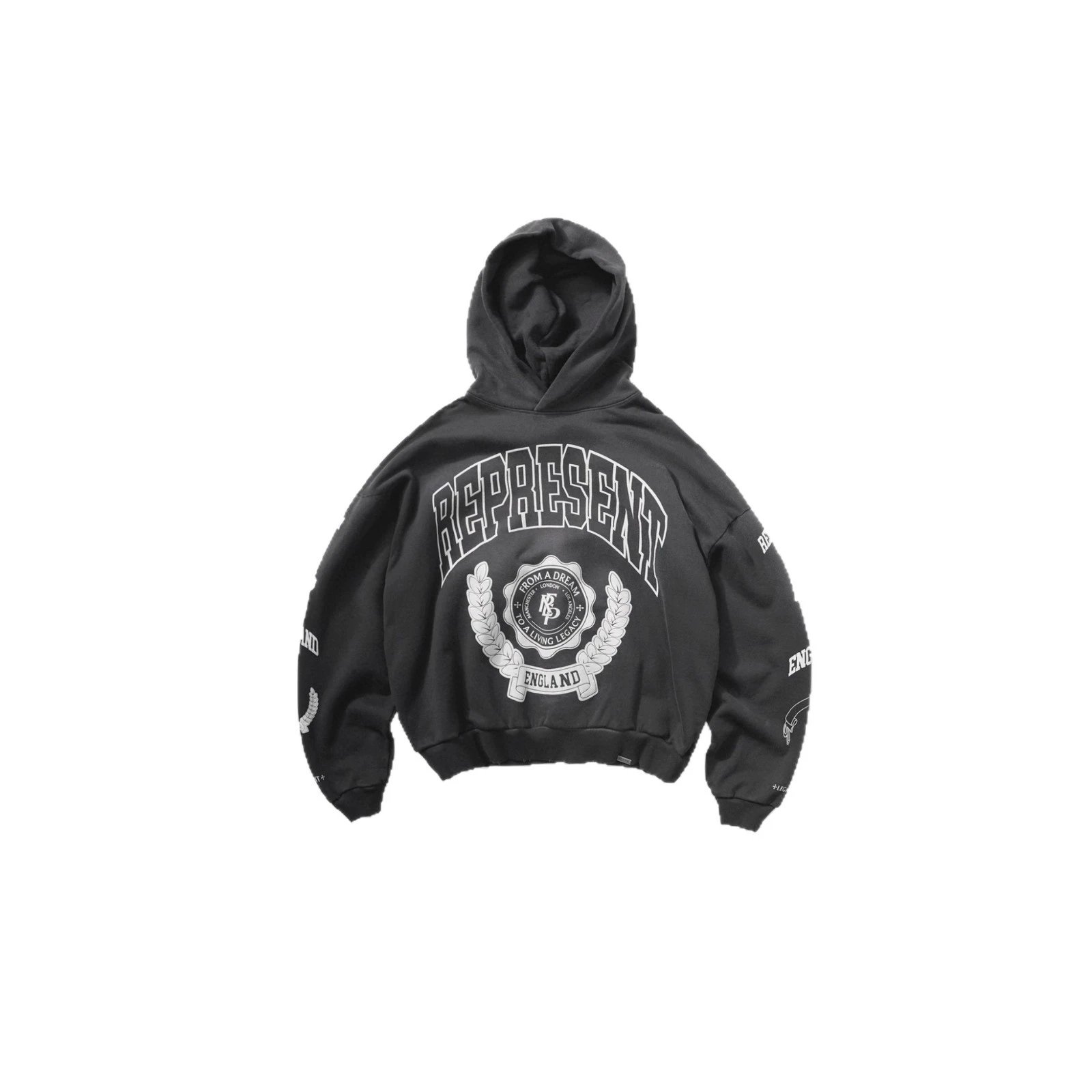 Represent Arch Logo Brown Oversized Hoodie