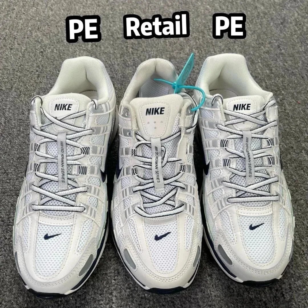 Nike P-6000 White Navy Mesh Running Shoes