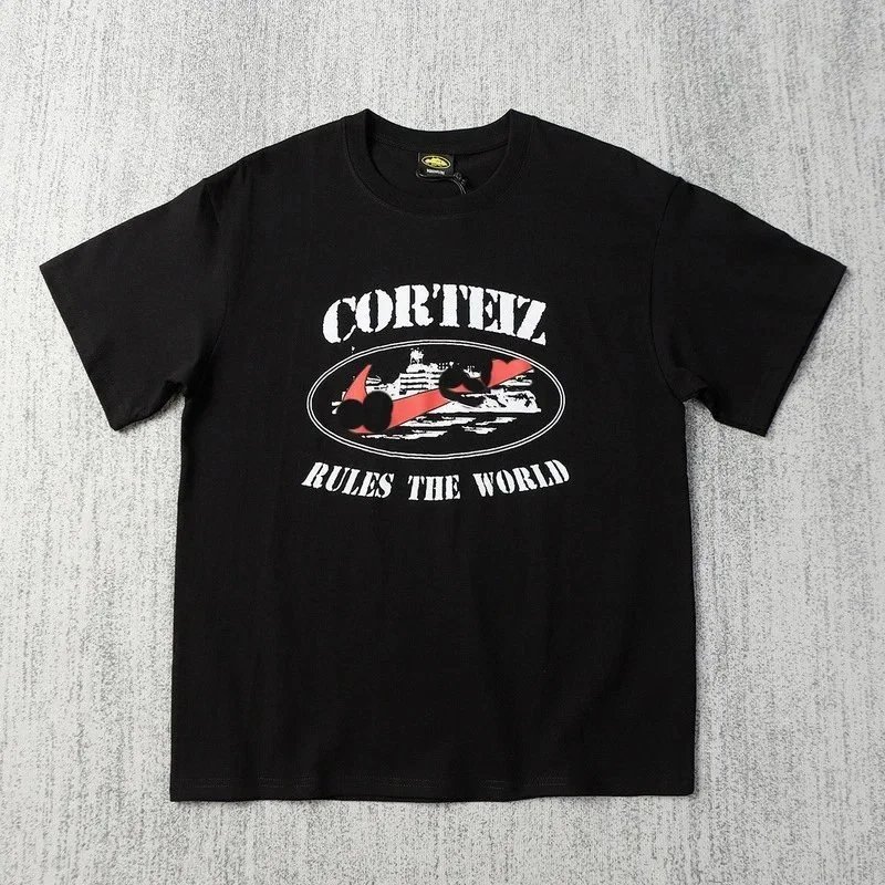 Cortez Graphic Print White Black Streetwear T-Shirt