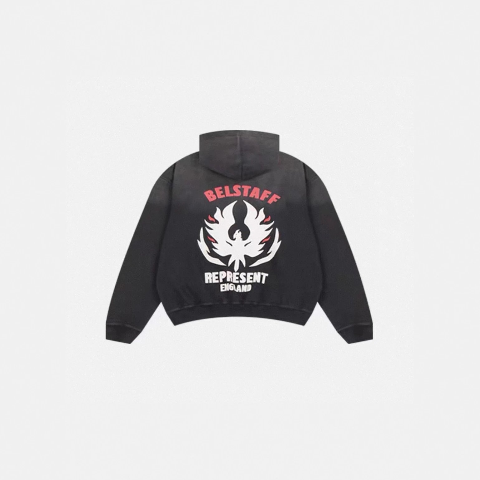 Represent Belstaff Gray Oversized Hooded Sweatshirt