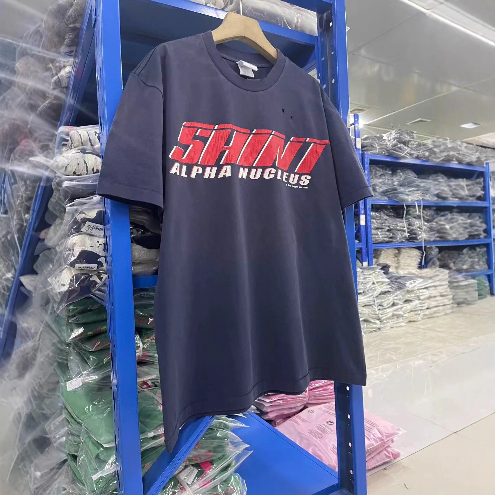 Hypnotizer SHIN Alpha Nucleus Navy Graphic Oversized T-Shirt