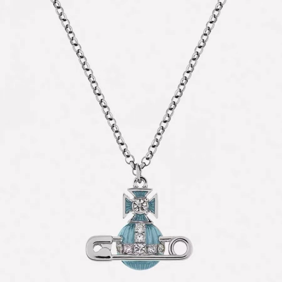 Vivienne Westwood Orb Silver Crystal Pendant Necklace