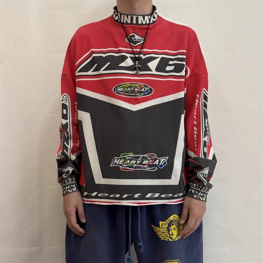 MX6 Heart Beat Red Black White Motocross Jersey