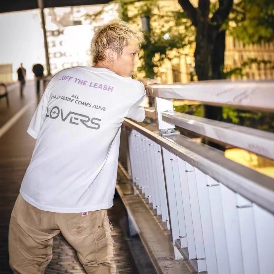Off The Leash Lovers White Graphic Streetwear T-Shirt