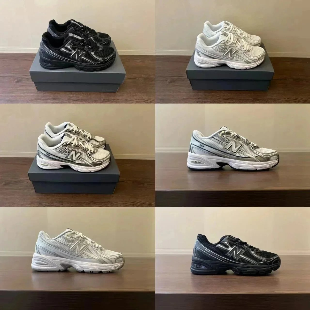 New Balance 992 Black Silver Retro Running Sneakers