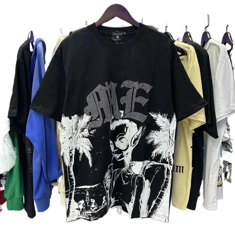 Black Graphic Print T-Shirt Black Streetwear