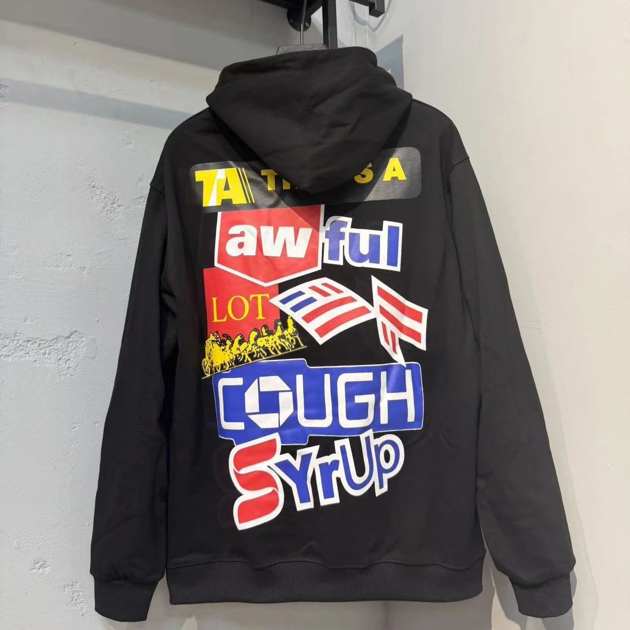 That's A Awful Lot Of Cough Syrup Black Graphic Hoodie