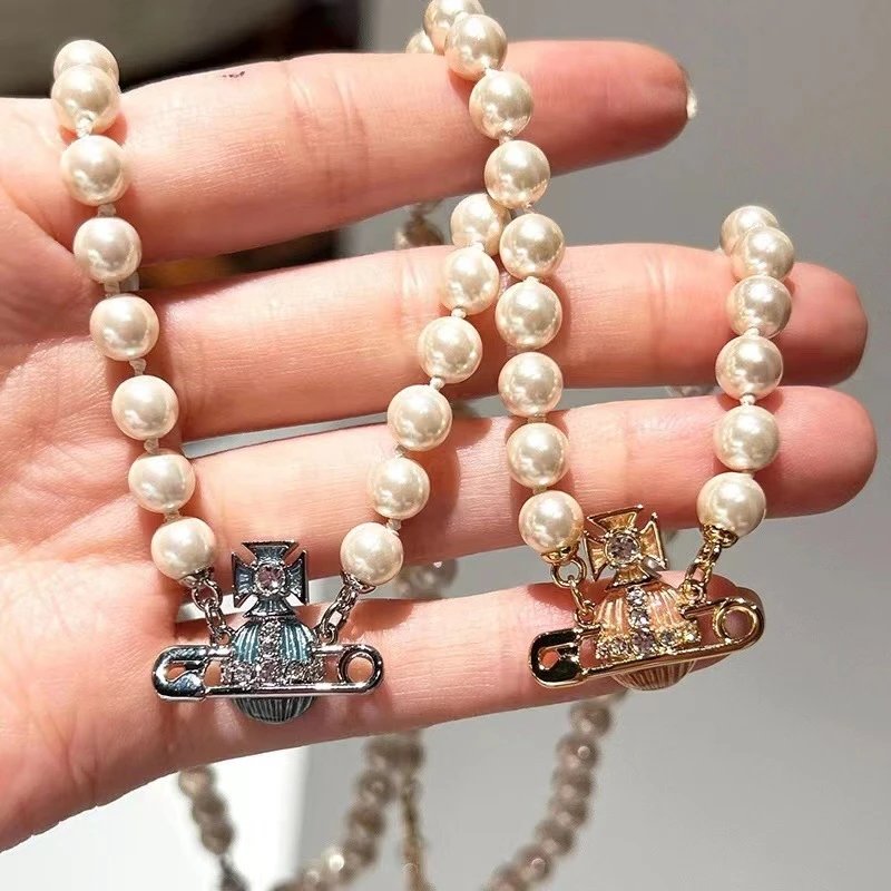 Vivienne Westwood Pearl White Orb Pendant Necklace
