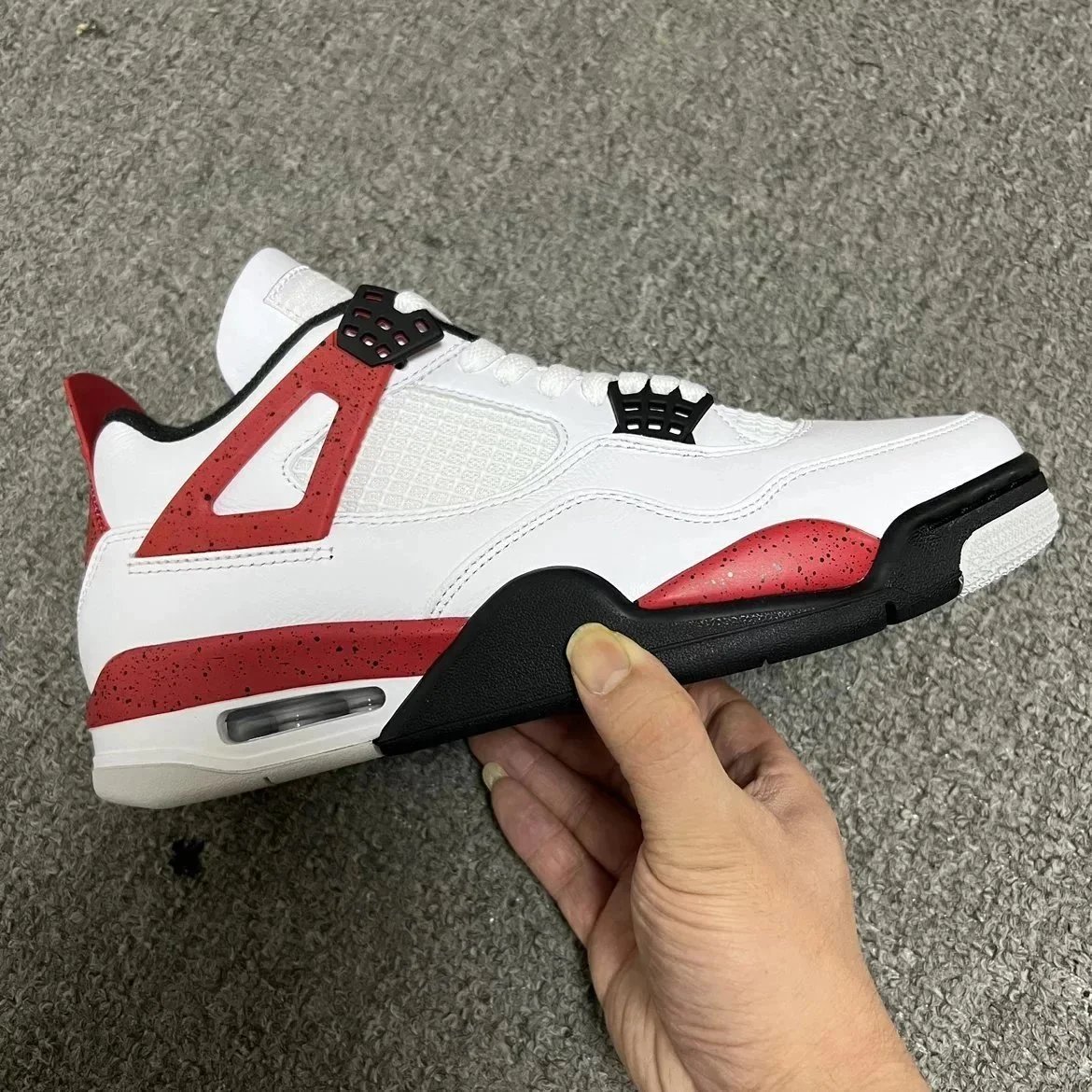 Nike Air Jordan 4 White Black Cement Retro Sneakers
