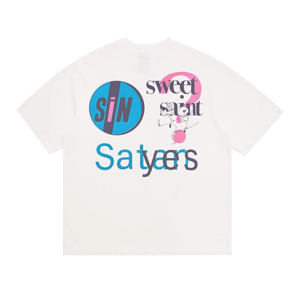 Sweet Saint White Graphic Print Oversized T-Shirt