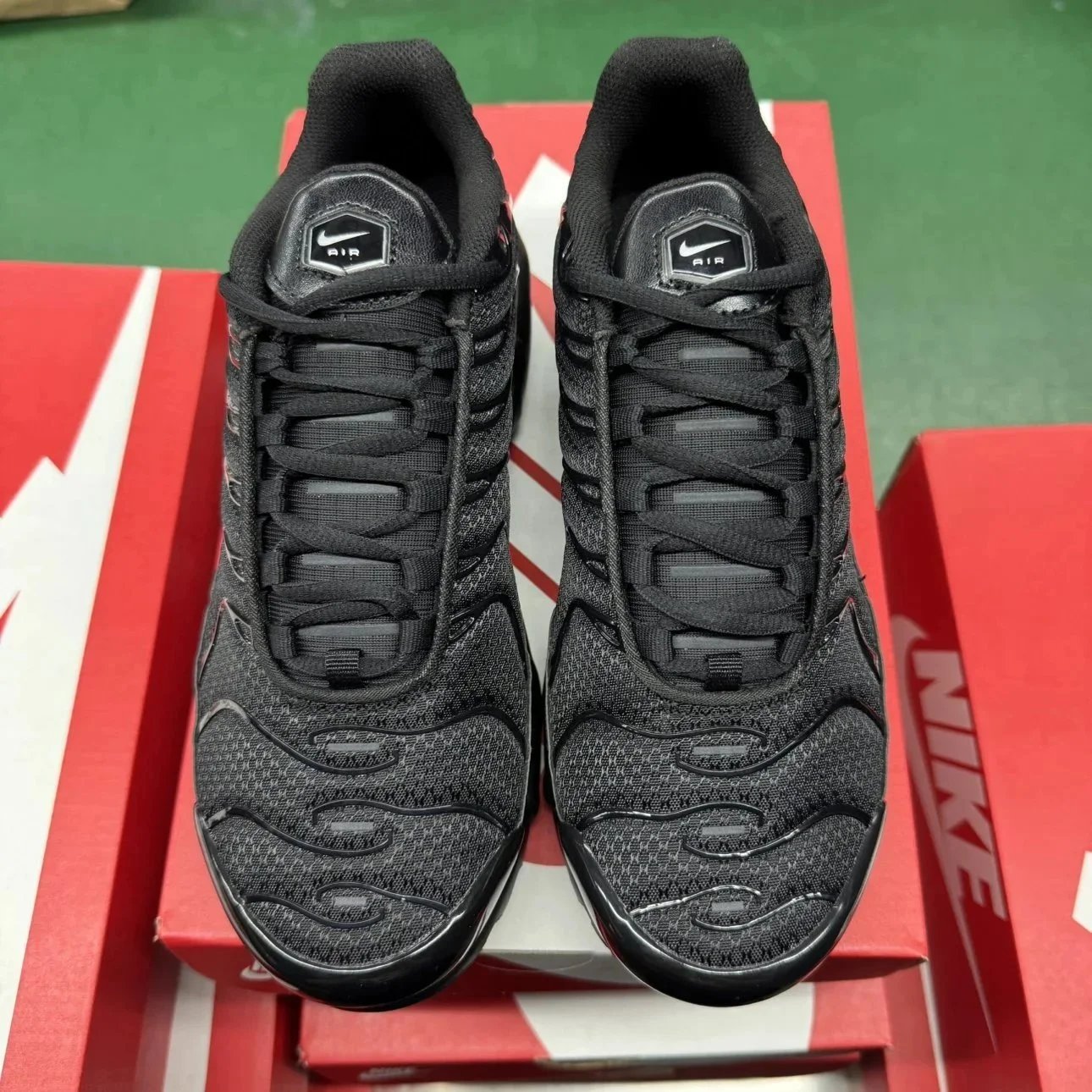 Nike Air Max Plus Black Reflective Mesh Sneakers
