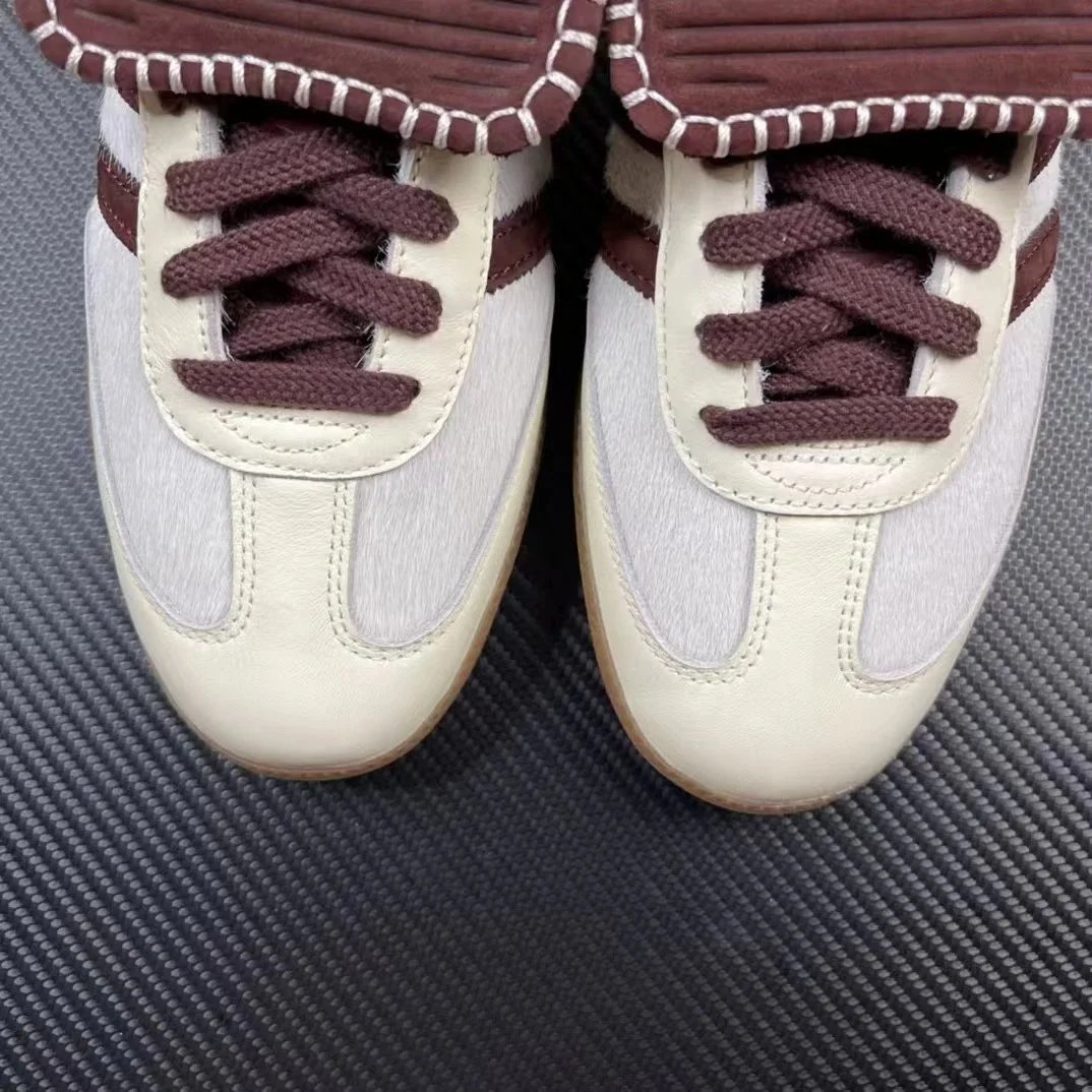 Adidas Samba White And Burgundy Classic Leather Sneakers
