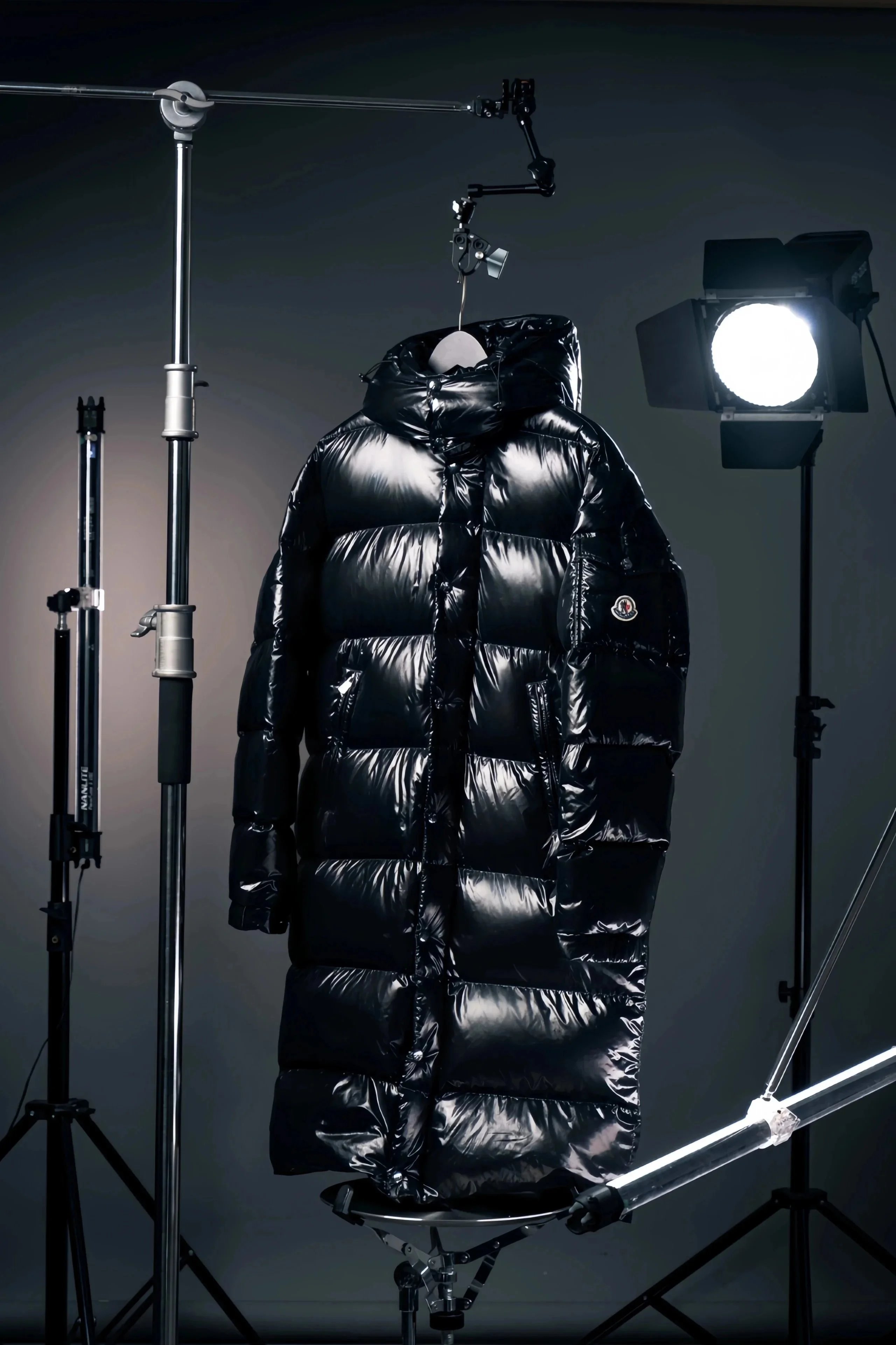 Moncler Maya Black Glossy Puffer Jacket
