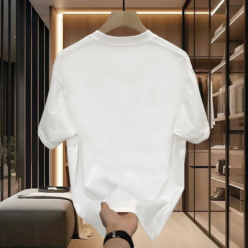 White Cotton T-Shirt with Embroidered W Logo Casual Style