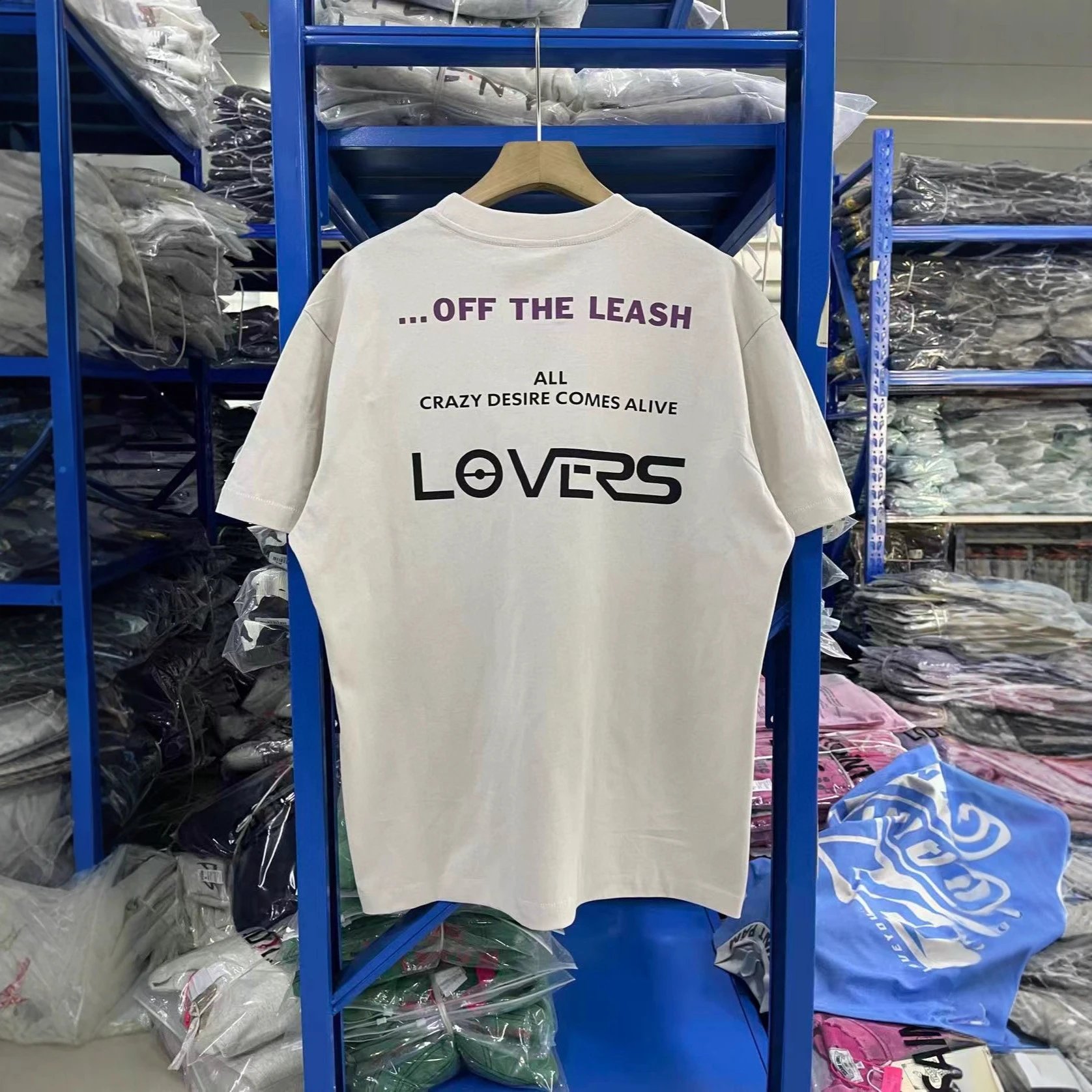 Off The Leash Lovers White Graphic Streetwear T-Shirt