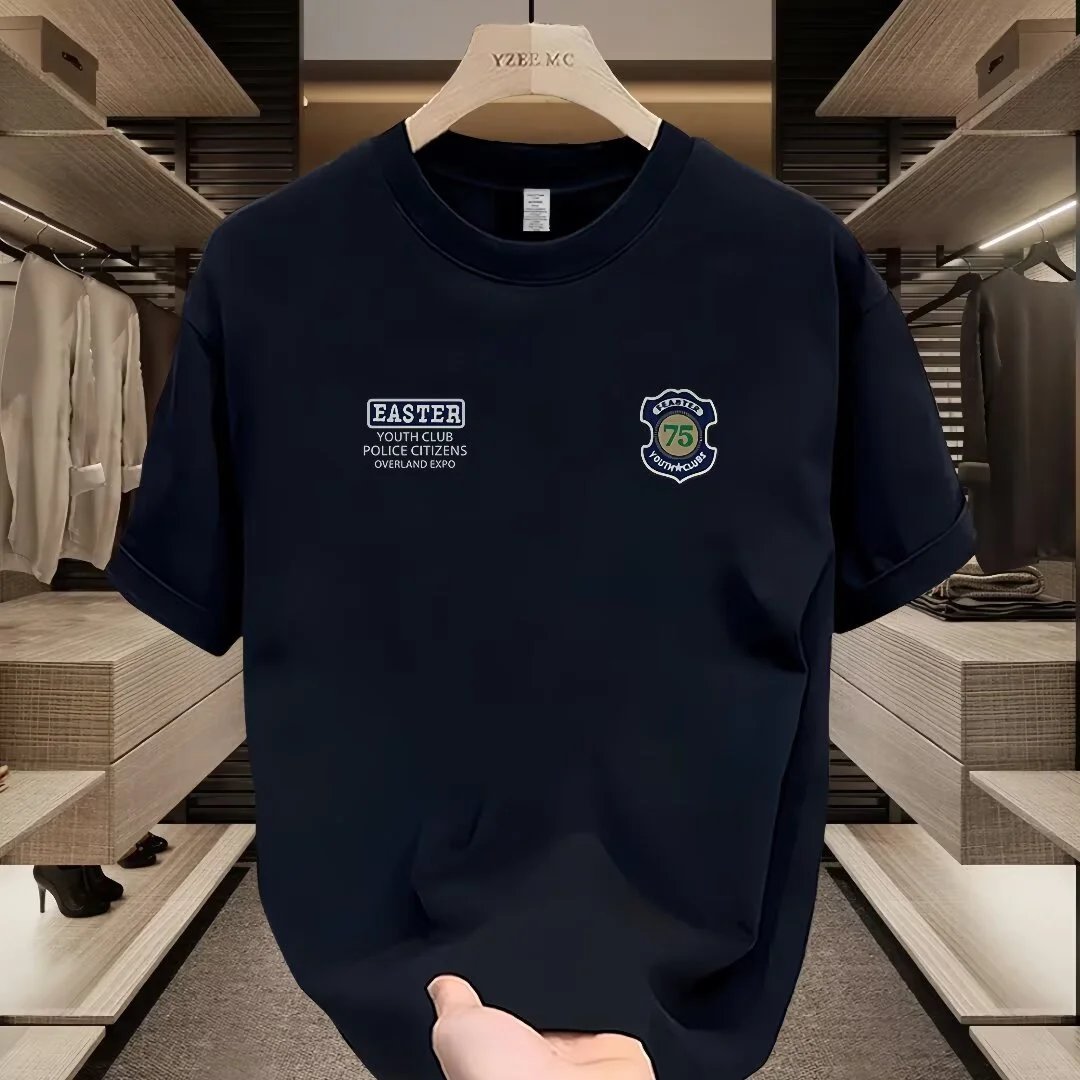 Easter Youth Club Navy Blue Graphic Print T-Shirt