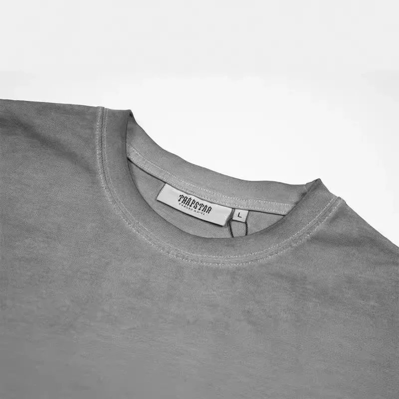 Trapstar Gray Embroidered Graphic T-Shirt