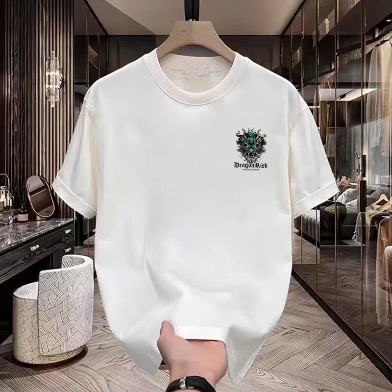 DragonRisk Graphic Print Black Streetwear T-Shirt