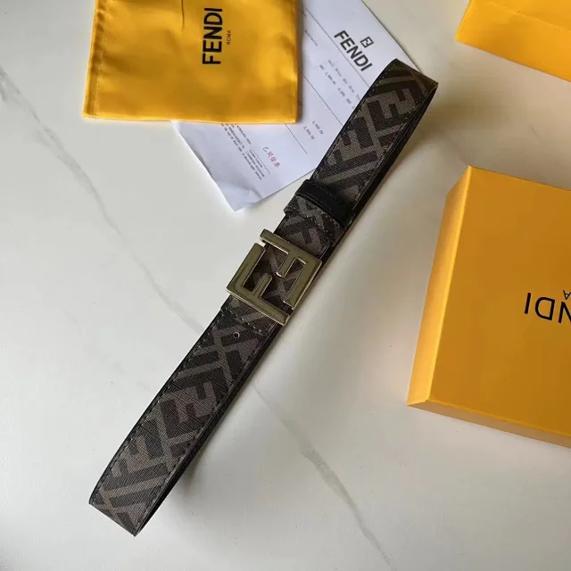 Fendi Belts FF Monogram Double-F Buckle Belt product detail image 4