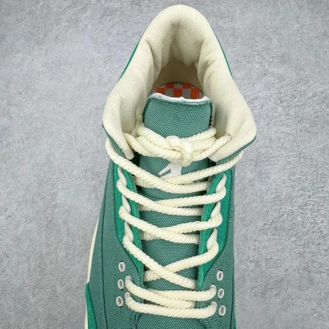Nike Air Jordan 3 Green Canvas Casual Sneakers