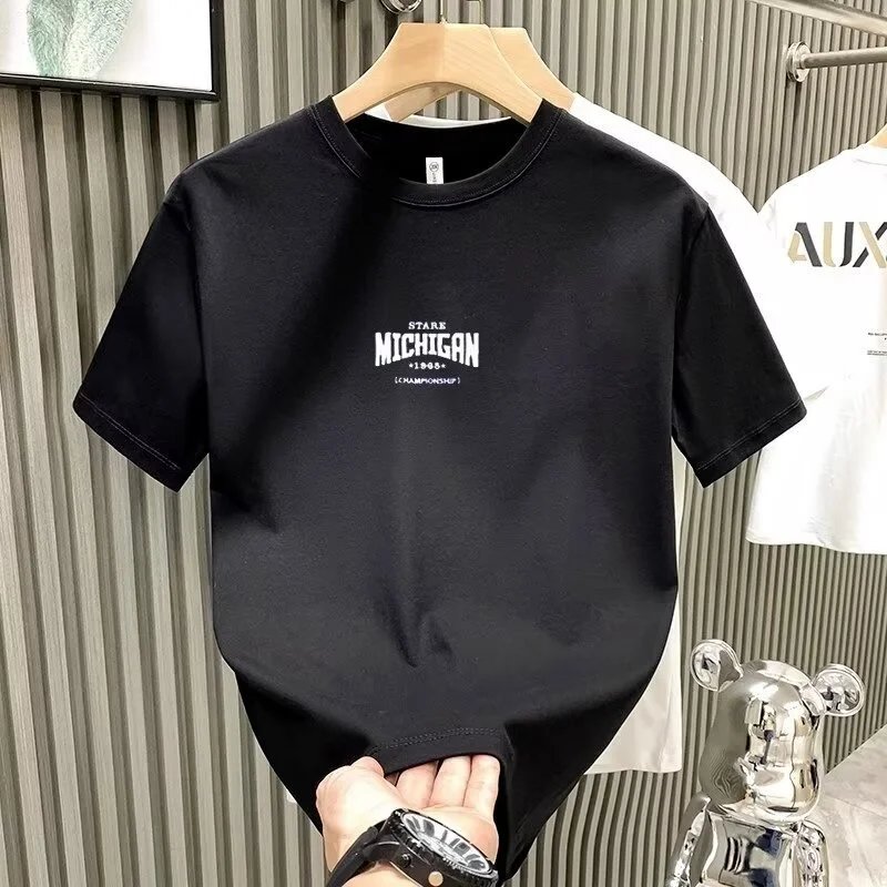 Cotton T-Shirt White Graphic Print Casual