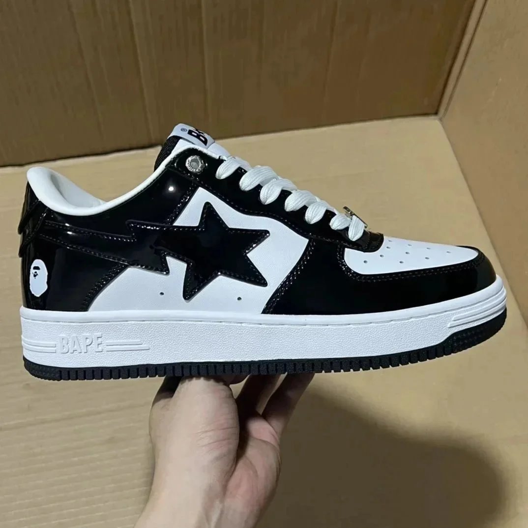 A Bathing Ape Sta 360-470 White Black Star Sneakers