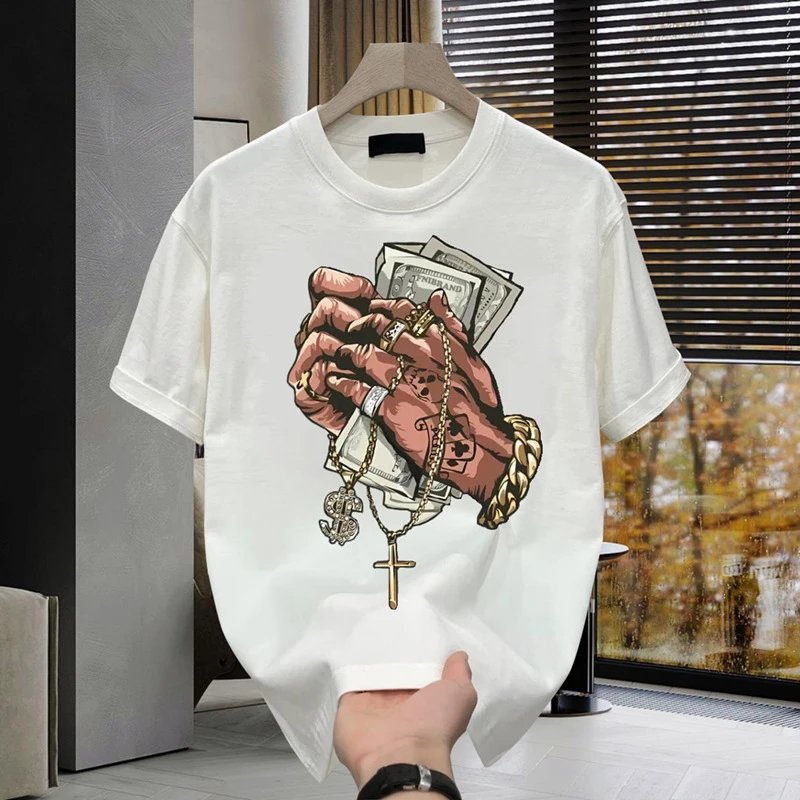 Graphic Print White Oversized Streetwear T-Shirt