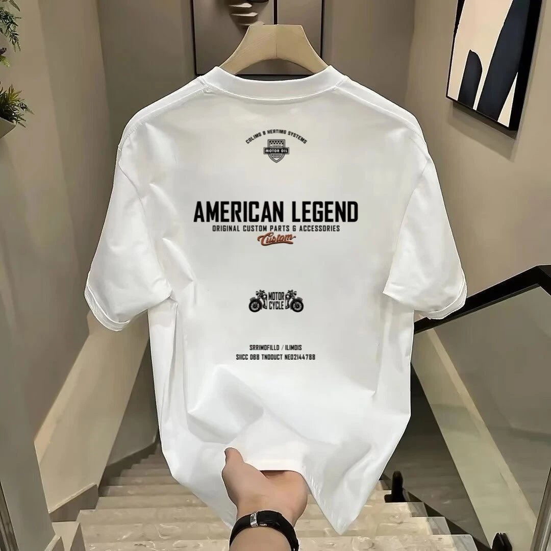 American Legend White Graphic Print Oversized T-Shirt