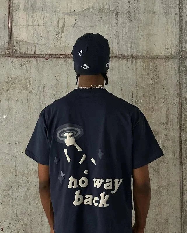 Graphic Tee Navy Blue Oversized T-Shirt