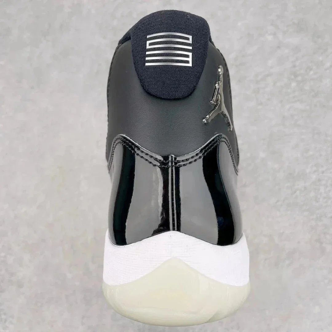 Air Jordan 11 Black White Patent Leather Basketball Sneakers