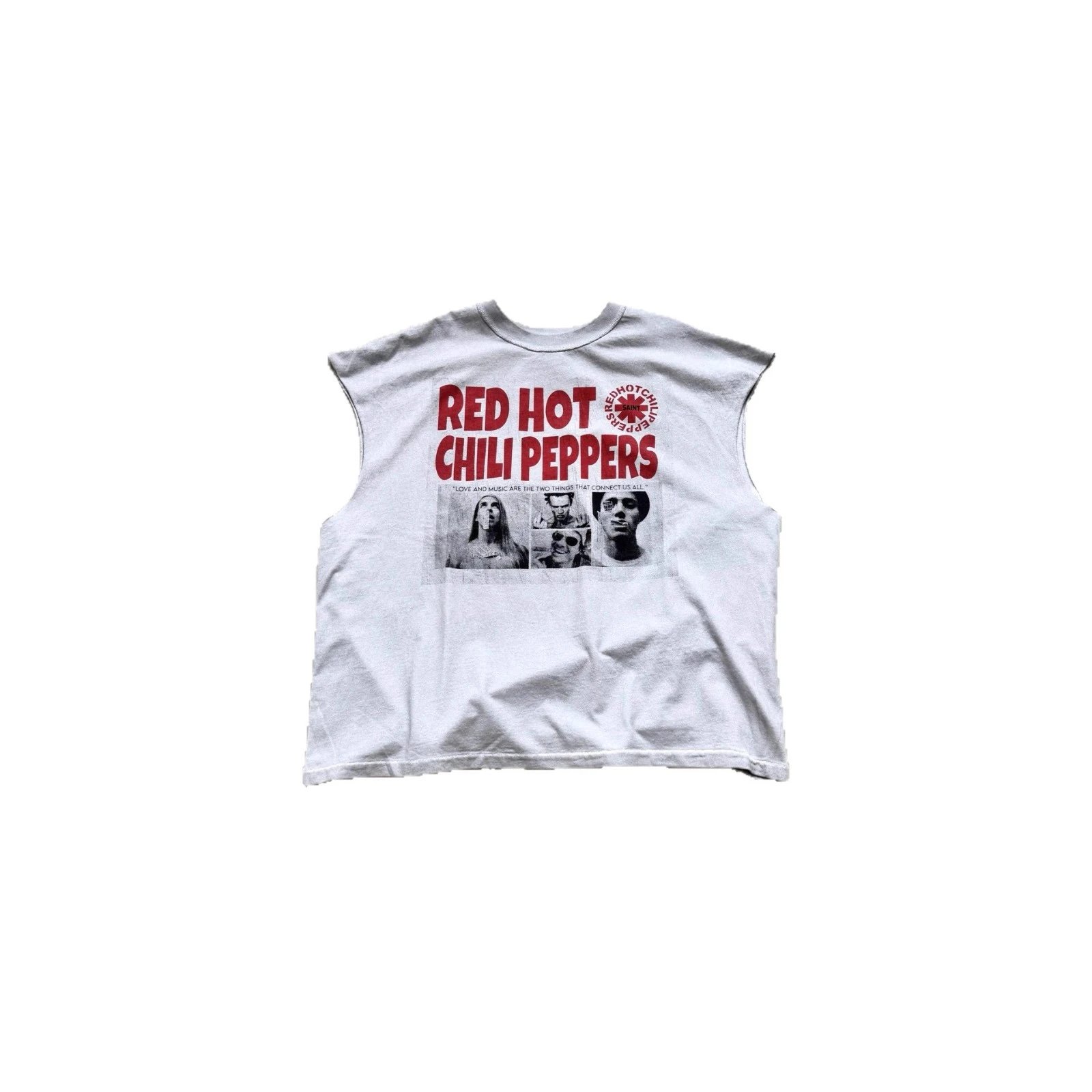 Red Hot Chili Peppers Gray Graphic Hooded Sleeveless T-Shirt
