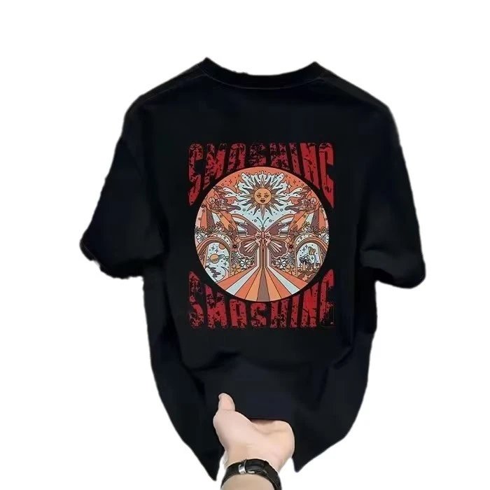 White Graphic Print Oversized T-Shirt