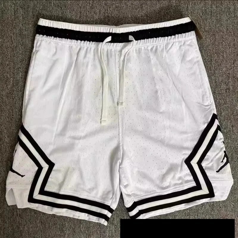 Black Mesh Panel Basketball Shorts With White Drawstring