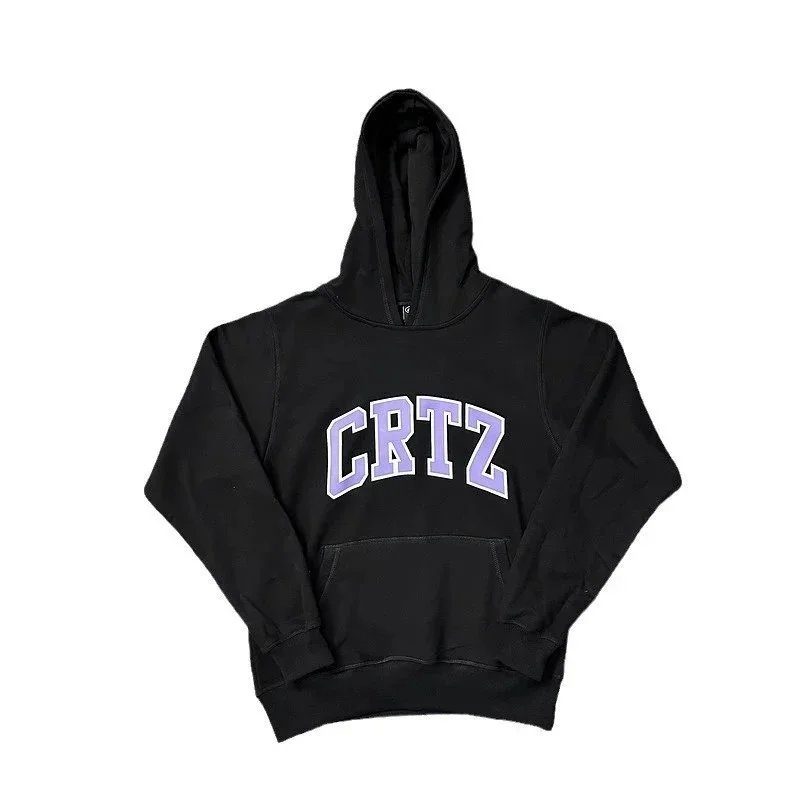 CRTZ Hooded Sweatshirt Black Arch Logo Casual