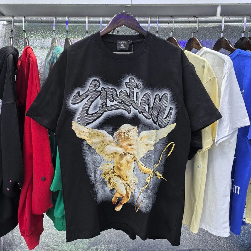 Black Graphic Print T-Shirt Black Streetwear