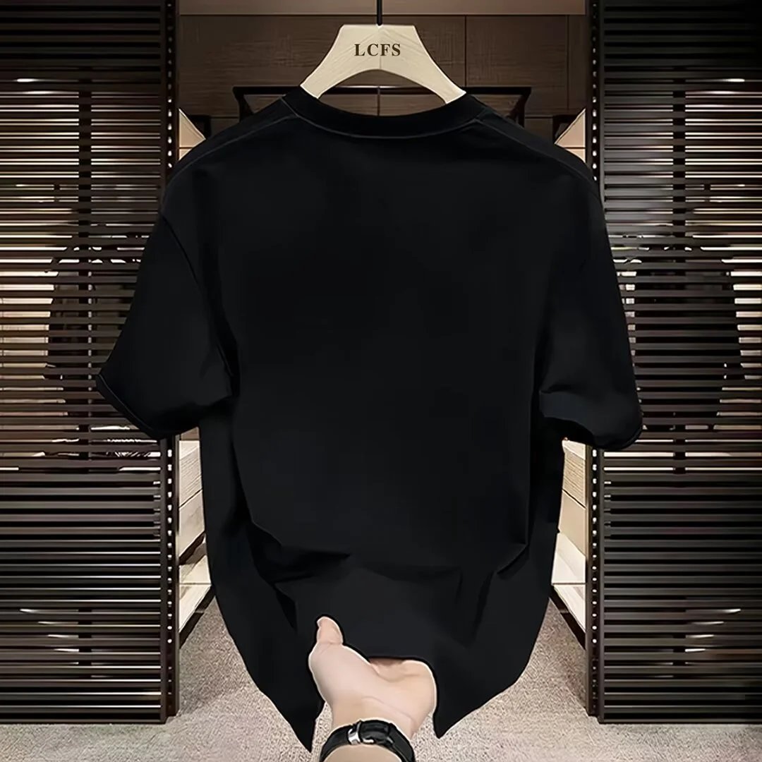 LCFS Oversized Black Crewneck Short Sleeve T-Shirt