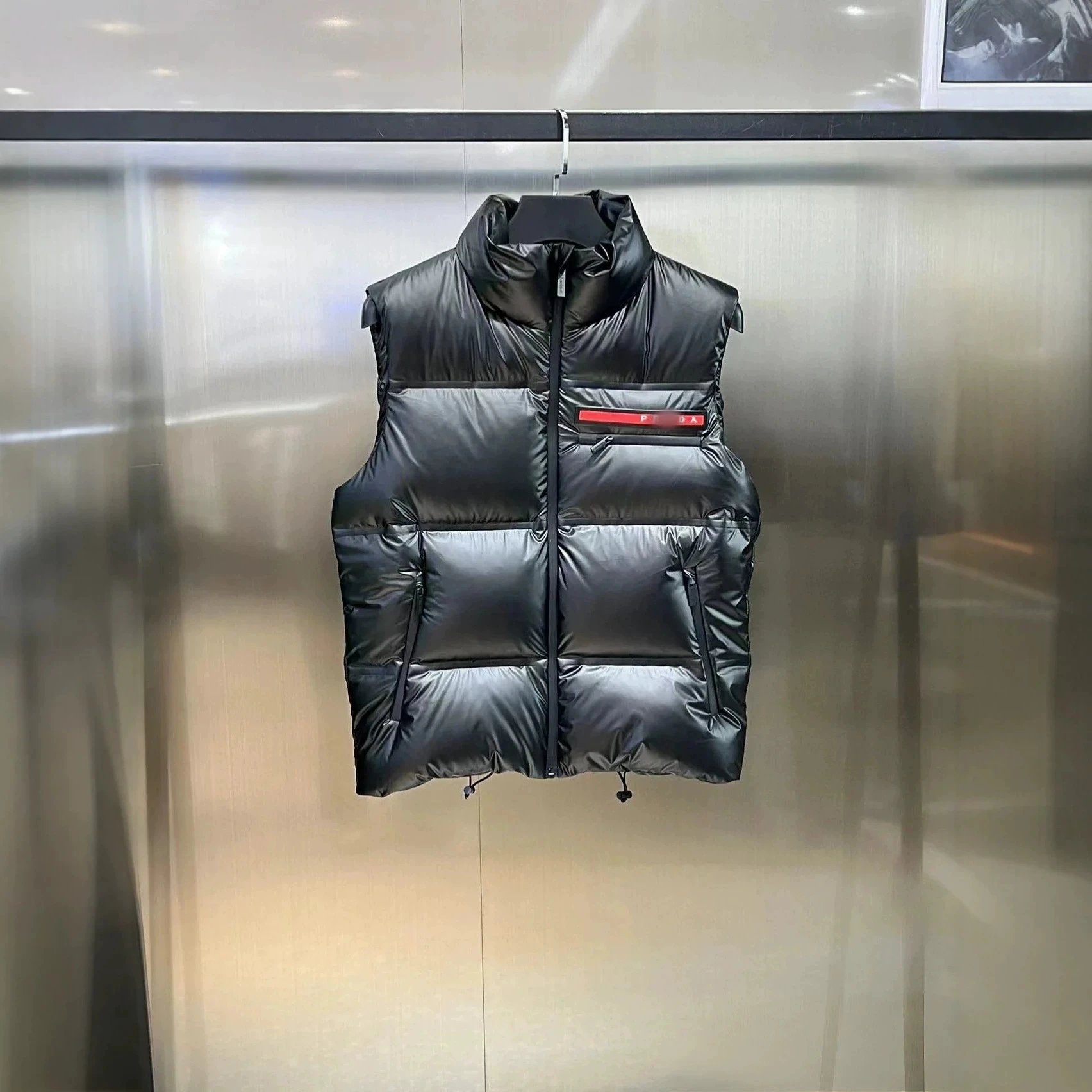 Prada Re-Nylon Black Puffer Vest