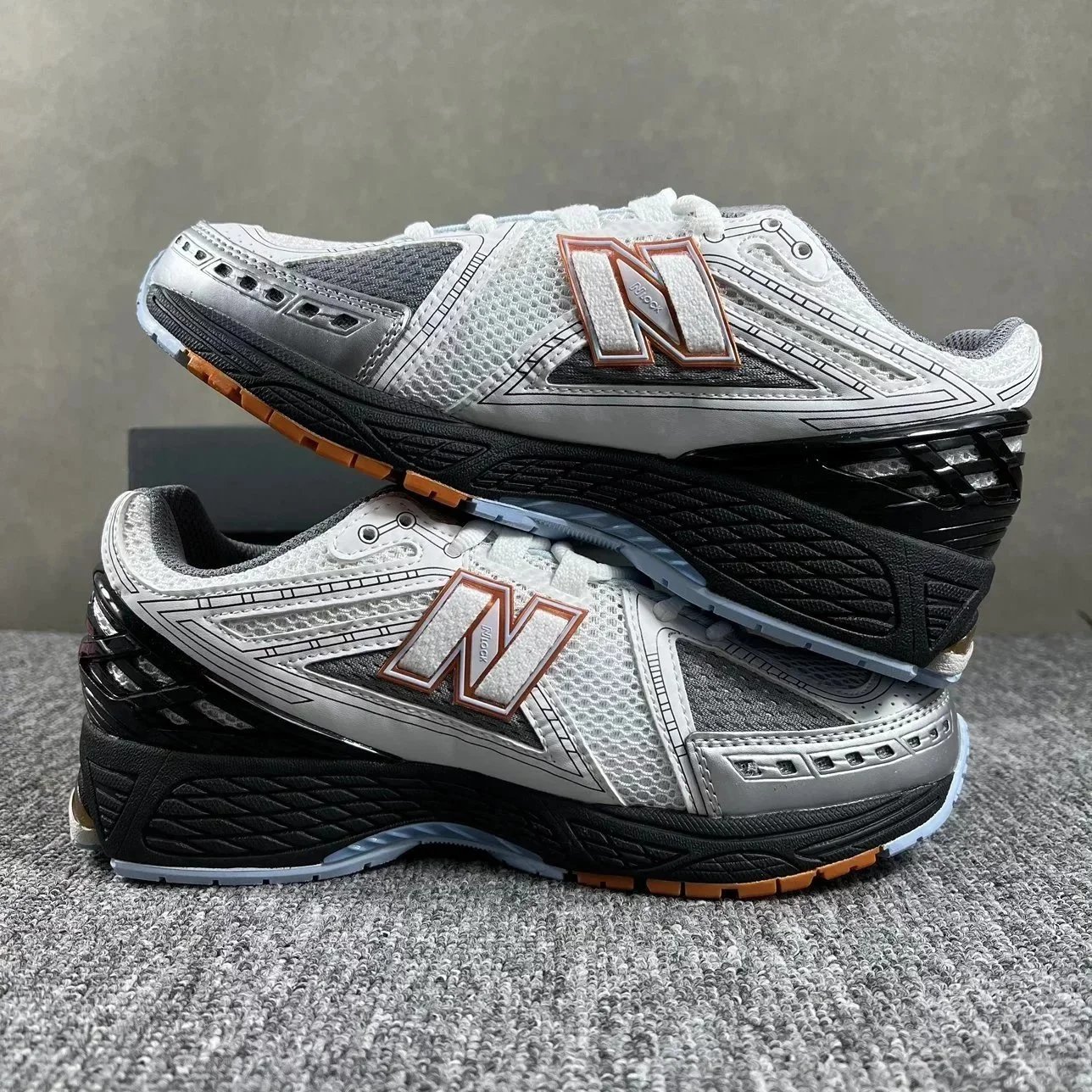 New Balance 1906R Silver Blue Mesh Running Sneakers
